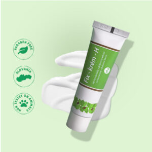 Fix Cream H – természetes aranyér krém tölgyfakéreggel, Szlovákiában készült, parabénmentes és nem tesztelt állatokon. 30 g-os csomag.